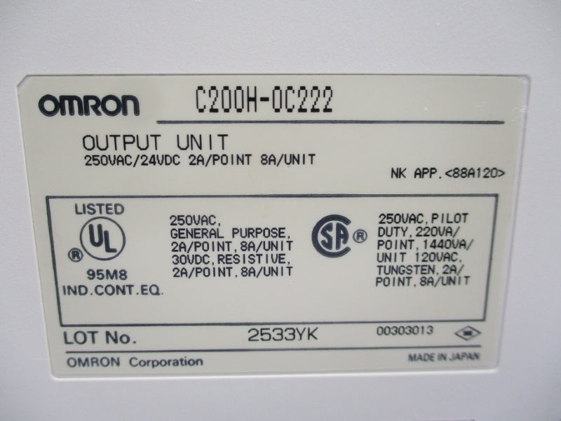 OMRON C200H-OC222 250VAC 2A NSMP