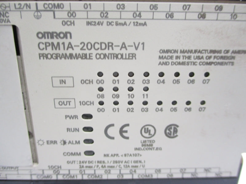 OMRON CPM1A-20CDR-A-V1 250VAC 12A NSMP
