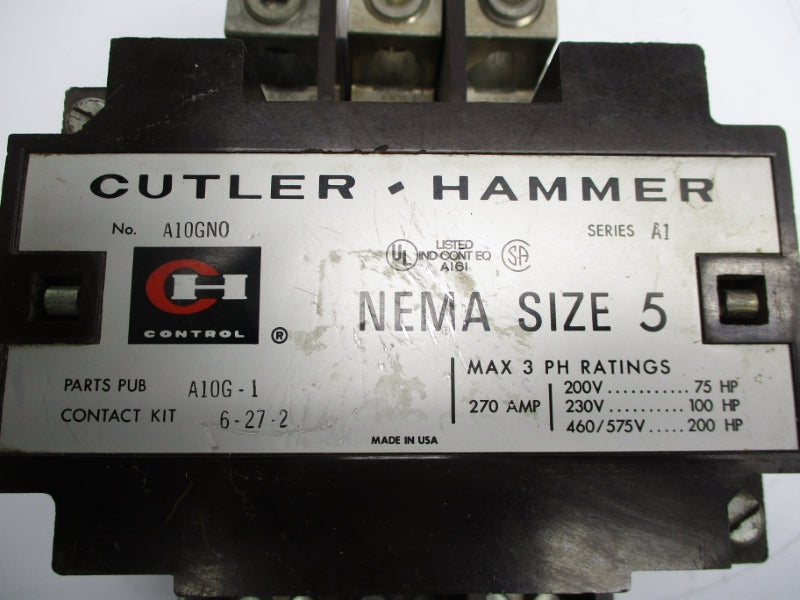 CUTLER HAMMER A10GN0 SER. A1 460/575V 270A (AS PICTURED) UNMP