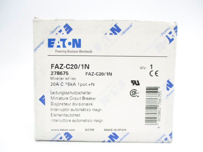 EATON FAZ-C20/1N 240V 20A NSMP