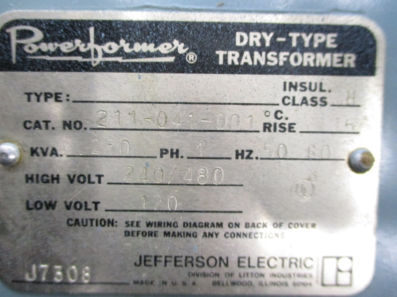 POWERFORMER 211-041-001 240/480V NSMP