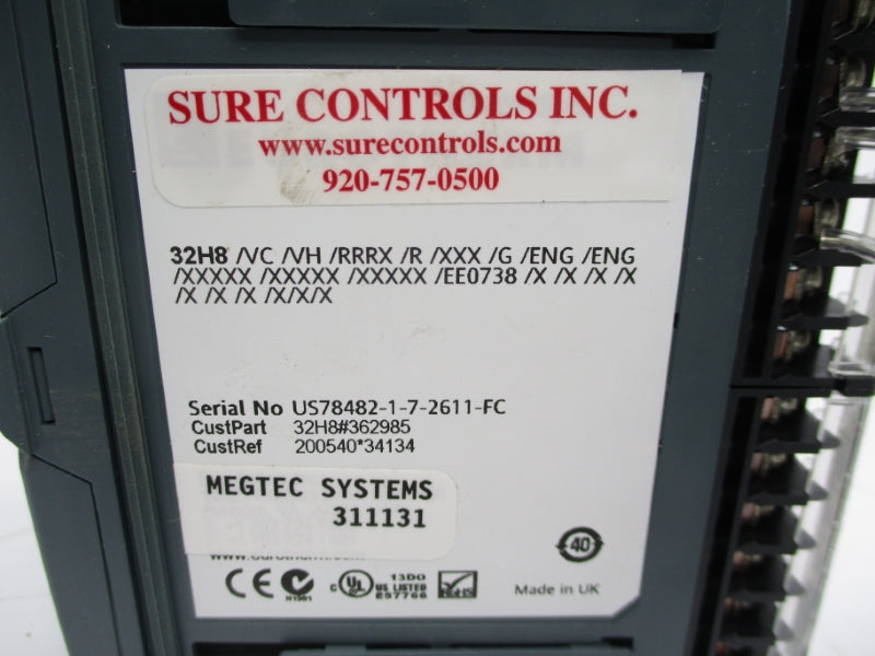 EUROTHERM 32H8/VC/VH/RRRX/R/XXX/G/ENG/ENG/XXXXX/XXXXX/XXXXX/EE0738/X/X/X/X/X/X/X/X/X/X 100-240VAC 2A NSMP