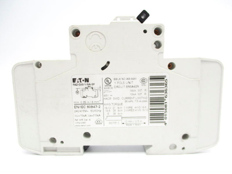EATON FAZ-C20/1-NA  277V 20A UNMP