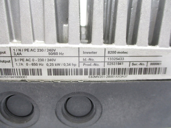 LENZE E82MV251-2B001 230-240V 3.4A NSNP