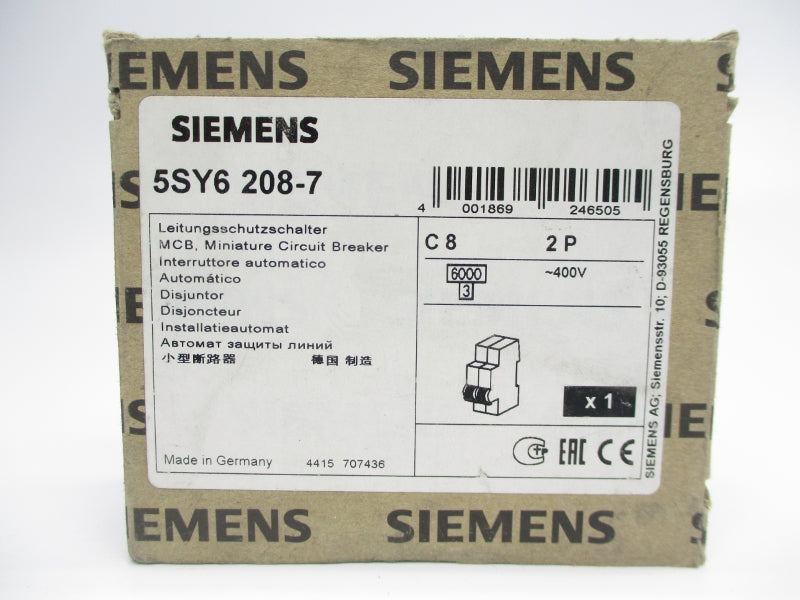 SIEMENS 5SY6208-7 400V 8A NSMP
