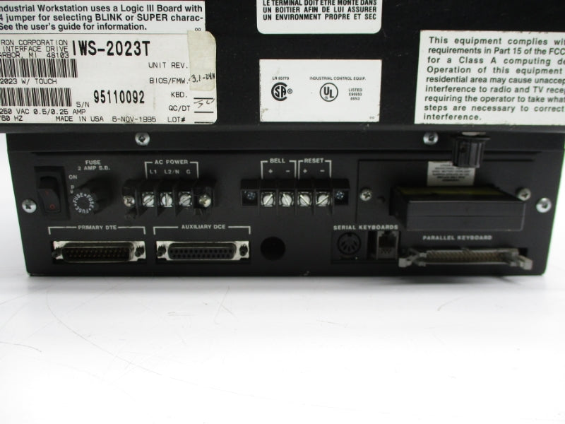 NEMATRON IWS-2023T F/W 4.2.46 90-250VAC .5/.25A  UNMP