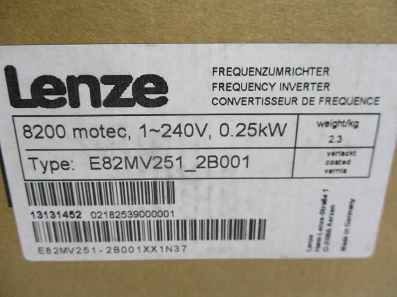 LENZE E82MV251-2B001 240V 3.4A NSMP