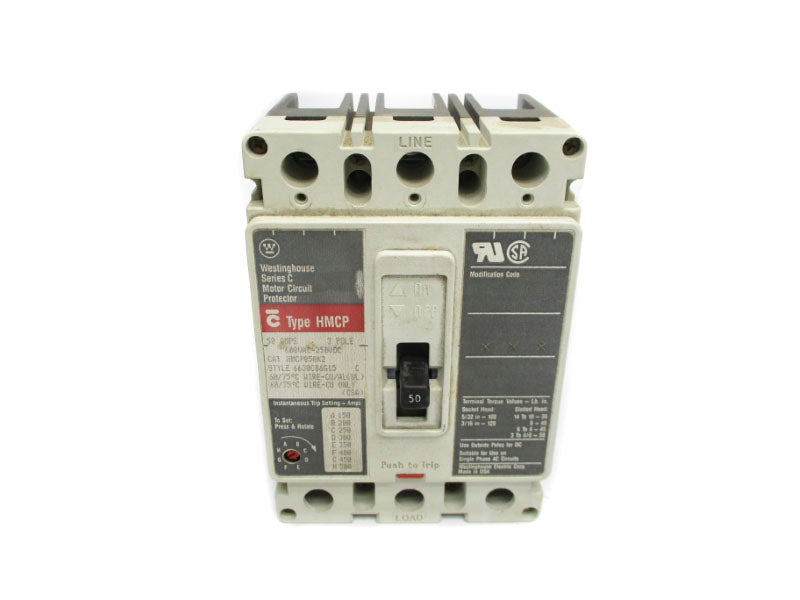 WESTINGHOUSE HMCP050K2 SER. C 600VAC 50A UNMP