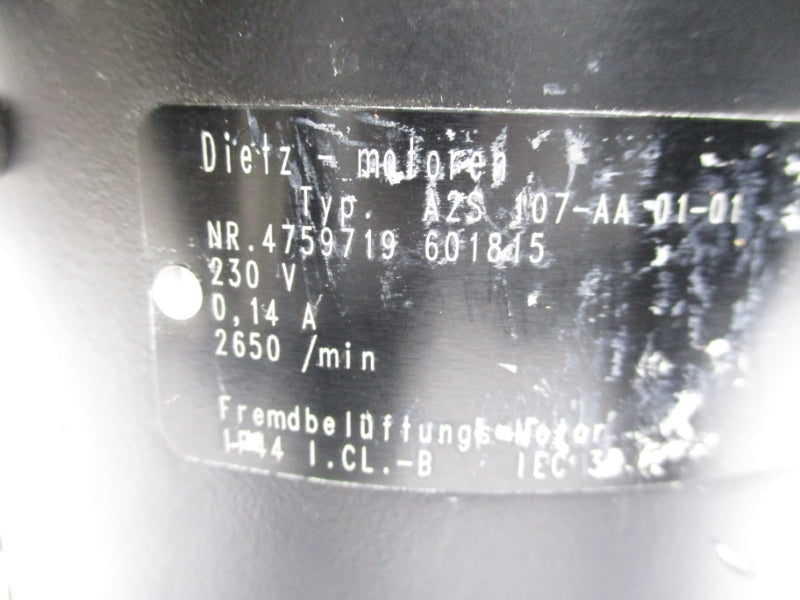 DIETZ-MOTOREN A2S107-AA-01-01 230V 0.14A UNMP
