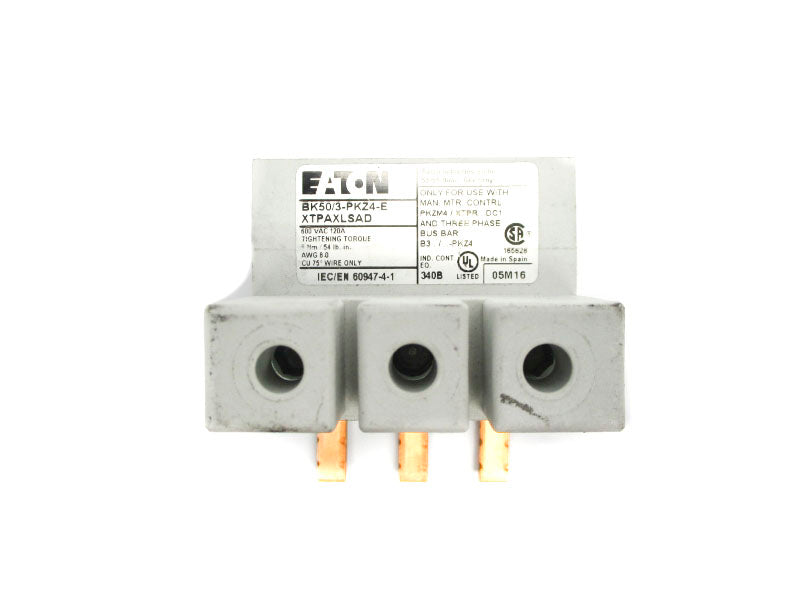 EATON BK50/3-PKZ4-E 600VAC 120A UNMP