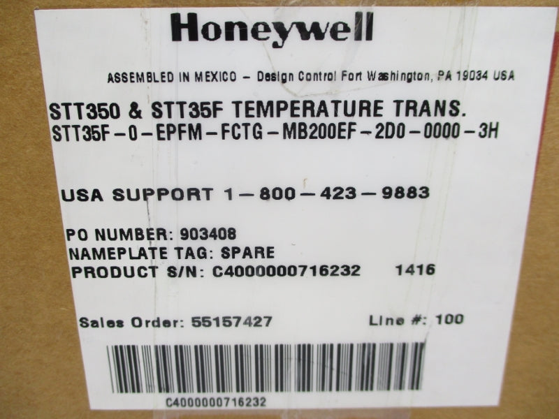 HONEYWELL STT35F-0-EPFM-FCTG-MB200RF-2D0-0000-3H 32VDC 3/4" NSMP