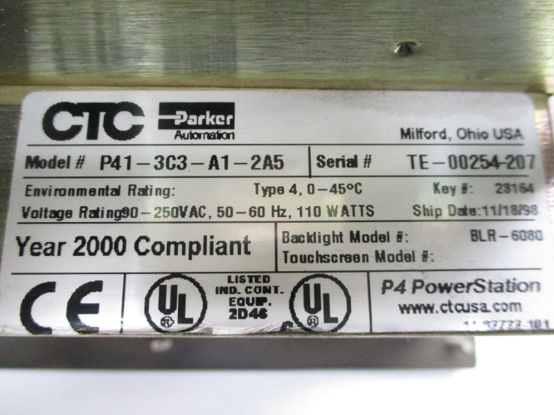 CTC PARKER P41-3C3-A1-2A5 90-250VAC UNMP