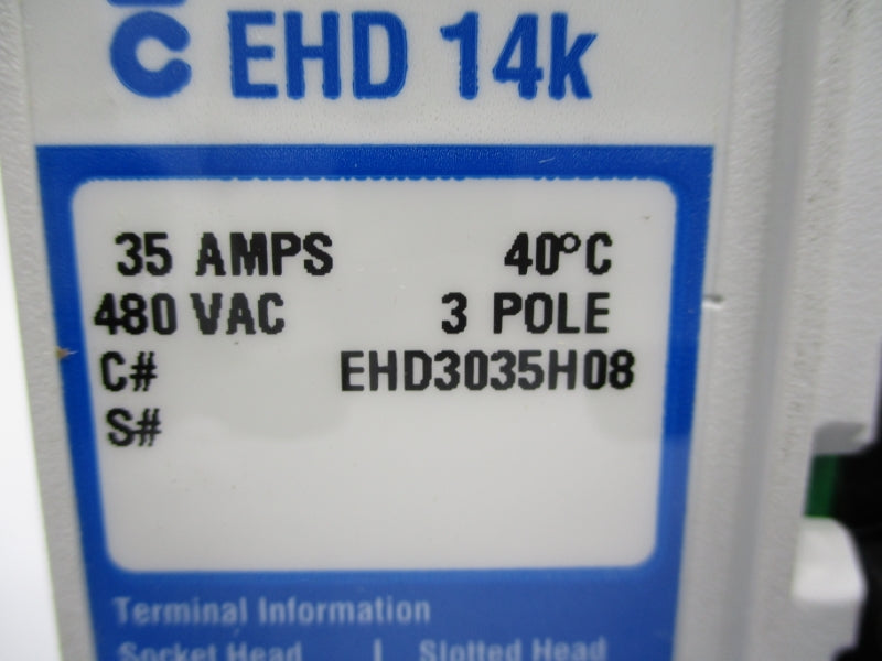 CUTLER HAMMER EHD3035H08 SER. C 480VAC 35A NSMP