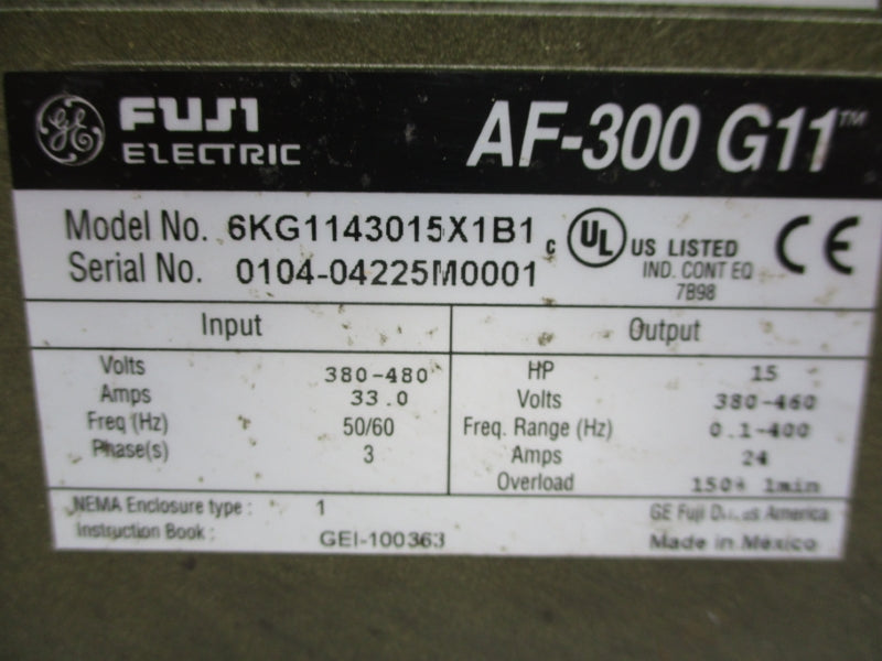 FUJI ELECTRIC 6KG1143015X1B1 AF-300G11 380-480V 33A UNMP