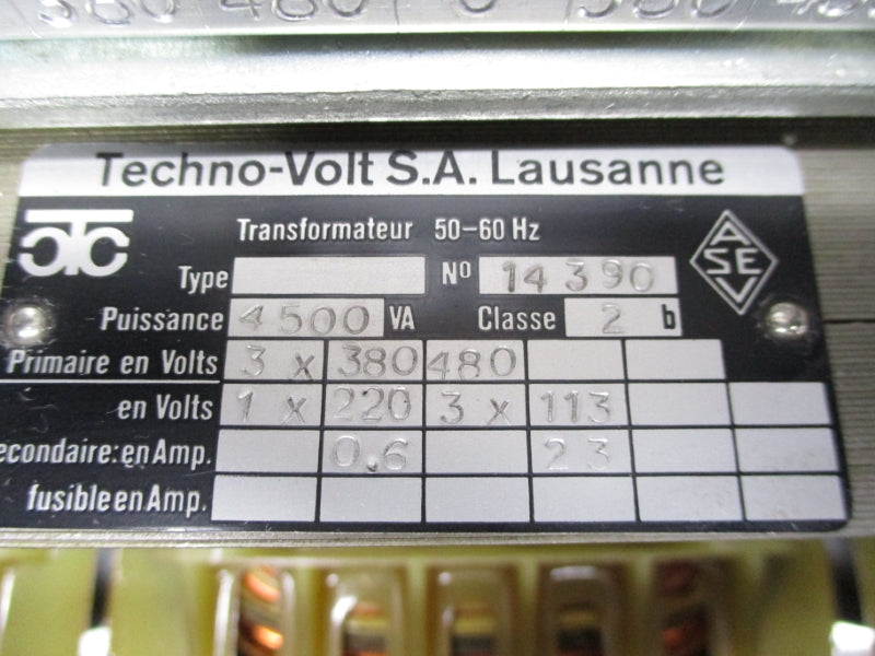 TECHNO-VOLT 14390 380.323 480V 23A UNMP