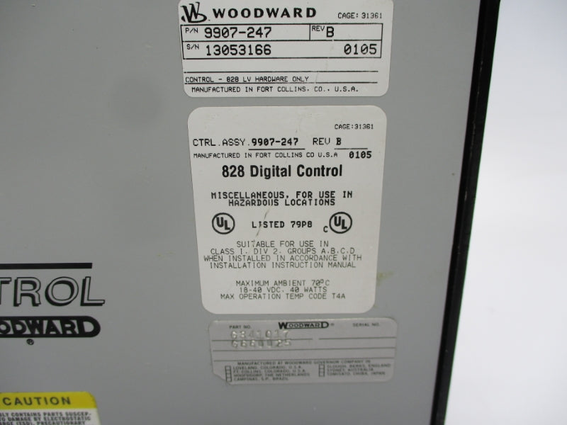 WOODWARD 9907-247 40VDC UNMP