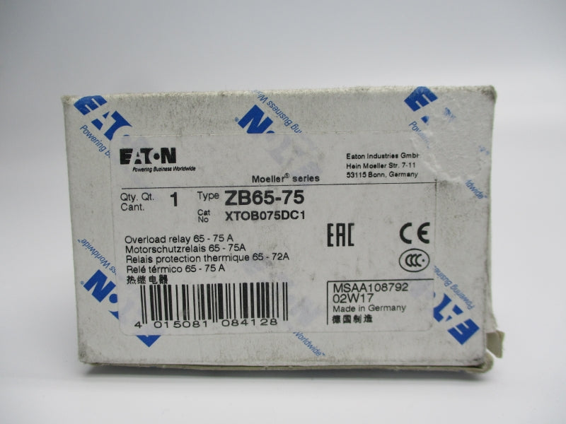 EATON ZB65-75 XTOB075DC1 690V 65-75A NSMP