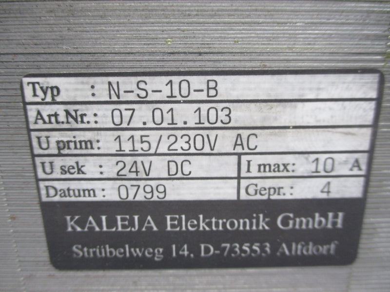 KALEJA 07.01.103 N-S-10-B 24VDC 10A UNMP