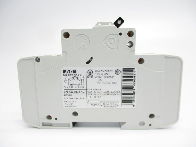 EATON FAZ-C3/1-NA-DC-SP 125VDC 3A NSMP