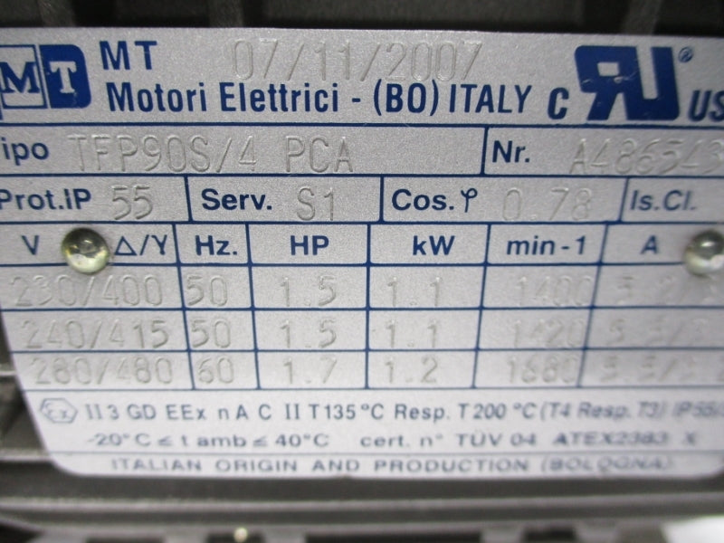 MT TFP90S/4PCA A48654398 280/480V 3.5/3.2A NSNP