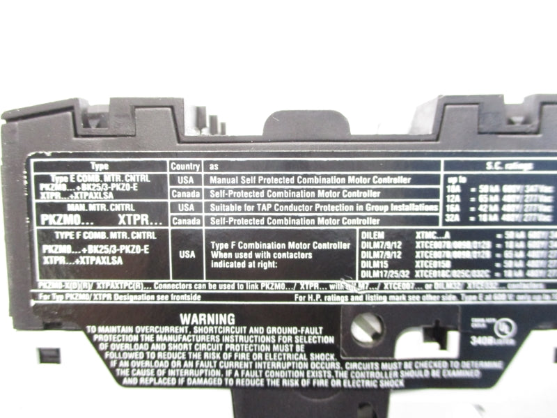 EATON PKZMO-1 XTPR001BC1 690V 0.63-1A NSNP