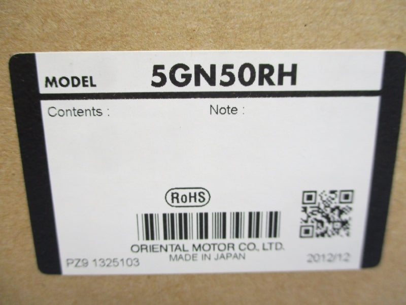 ORIENTAL MOTOR 5GN50RH 5/8" NSMP