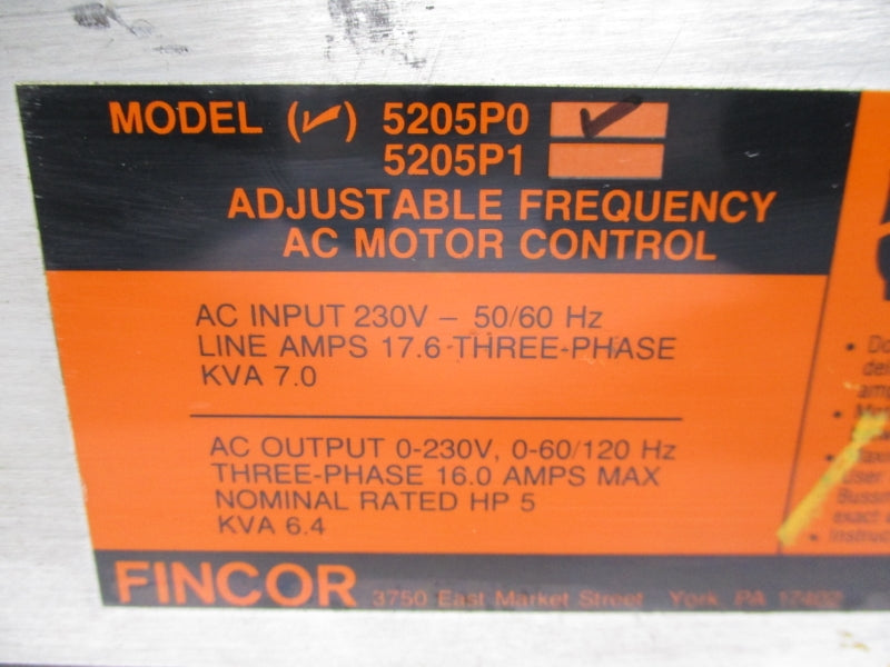 FINCOR 5205P0 230V 17.6A UNMP