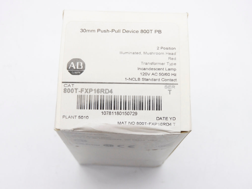 ALLEN BRADLEY 800T-FXP16RD4 SER. T (WH) NSFS