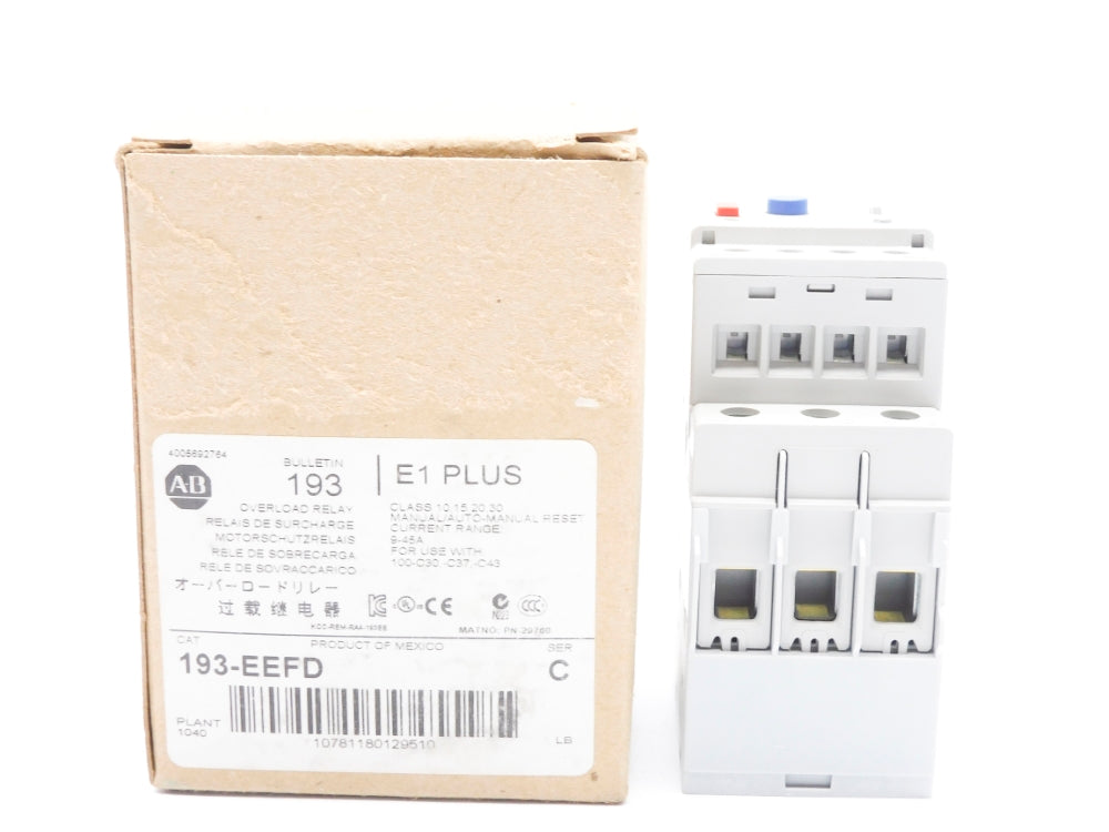 ALLEN BRADLEY 193-EEFD SER. C 600V 9-45A (BR/WH) (AS PICTURED) NSMP
