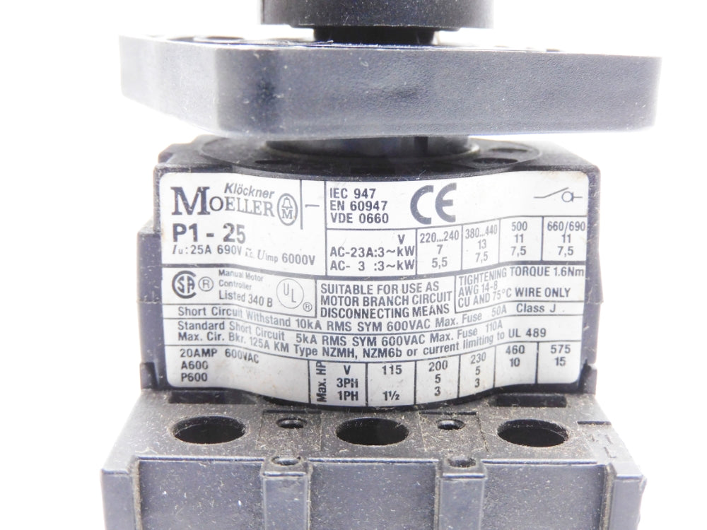 KLOCKNER MOELLER P1-25/E NSMP