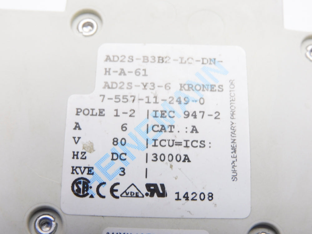 HEINEMANN AD2S-B3B2-LO-DN-H-A-61 6A 80V NSNP
