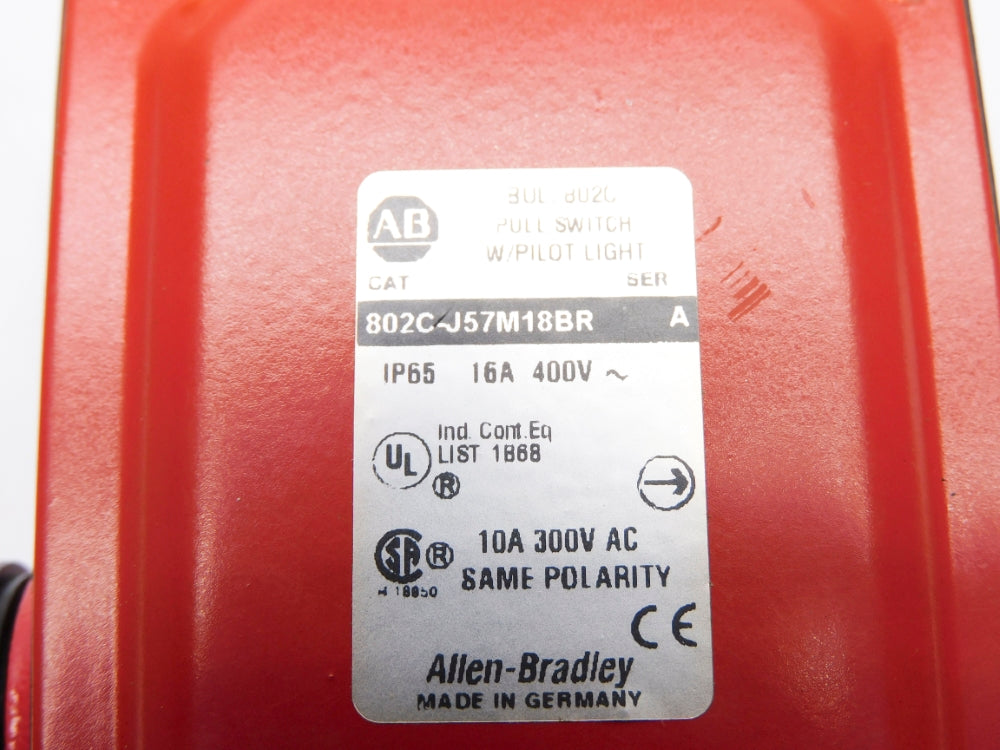 ALLEN BRADLEY 802C-J57M18BR SER. A NSNP