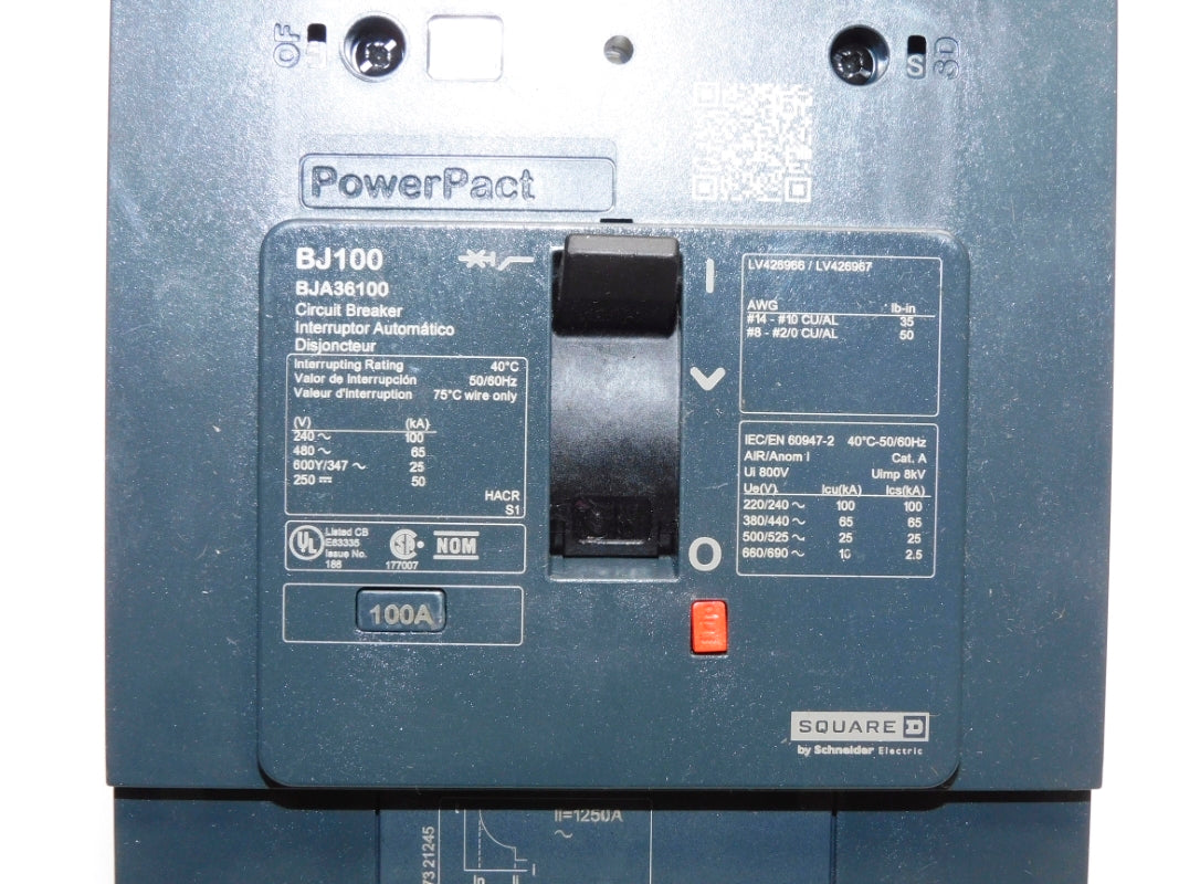 SQUARE D BJA36100 480V 100A NSNP