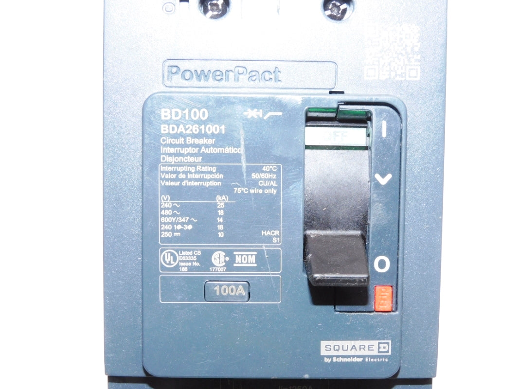 SQUARE D BDA261001 100A 480V NUPI