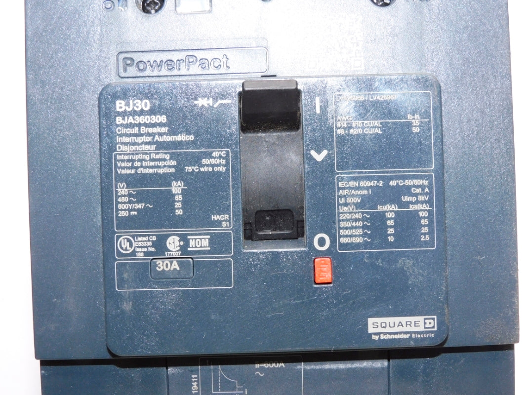 SQUARE D BJA360306 30A 480V NUPI