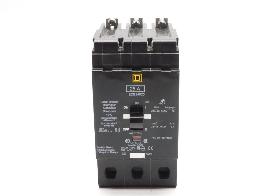 SQUARE D EDB34025 277V 25A NSNP