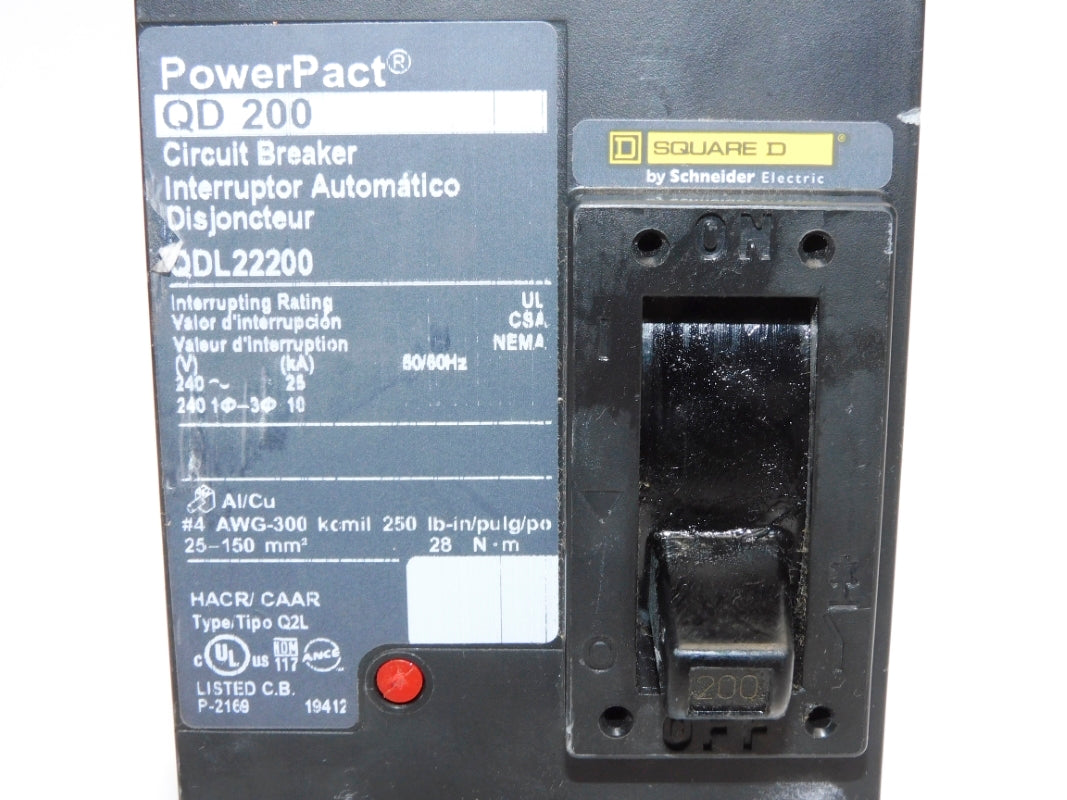 SQUARE D QDL22200 240V 200A (AS PICTURED) NSNP
