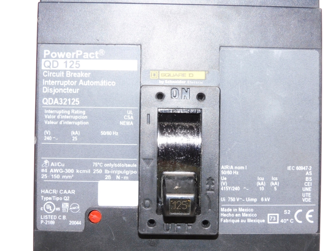 SQUARE D QDA32125 125A 240V NSNP