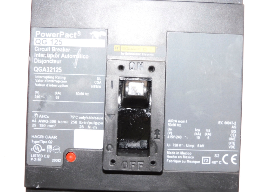 SQUARE D QGA32125 240V 125A NSNP
