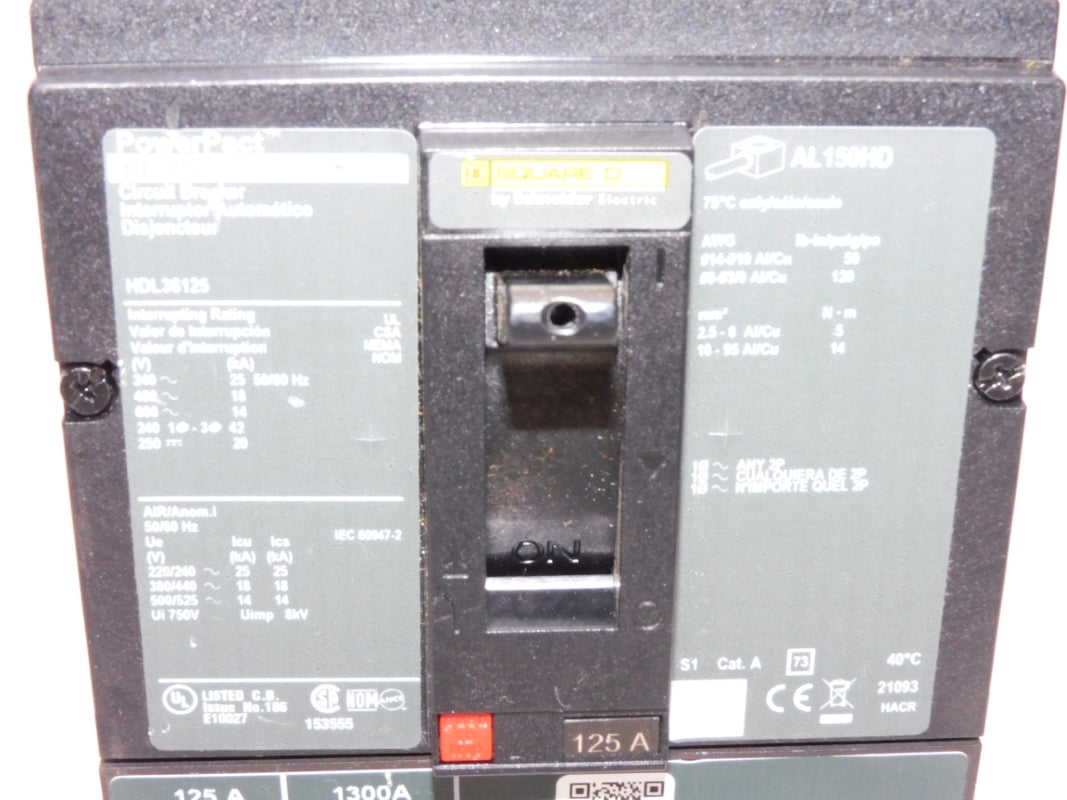 SQUARE D HDL36125 600V 125A NSNP