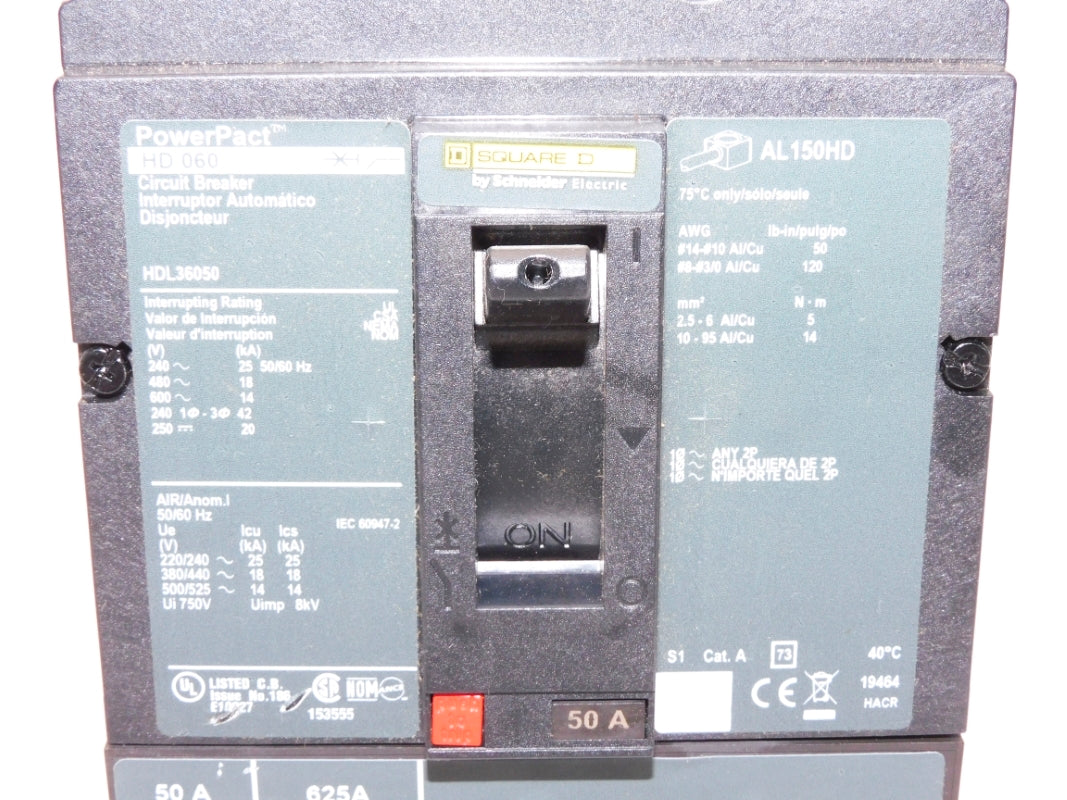 SQUARE D HDL36050 600V 50A NSNP