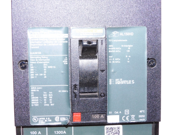 SQUARE D HJA36100 600V 100A NSNP