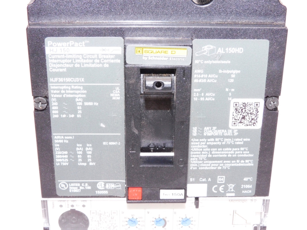 SQUARE D HJF36150CU31X 150A 600V NSNP