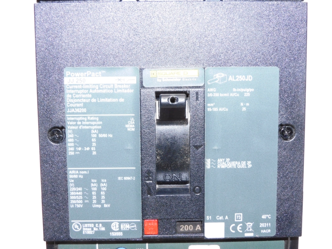 SQUARE D JJA36200 600V 200A NSNP