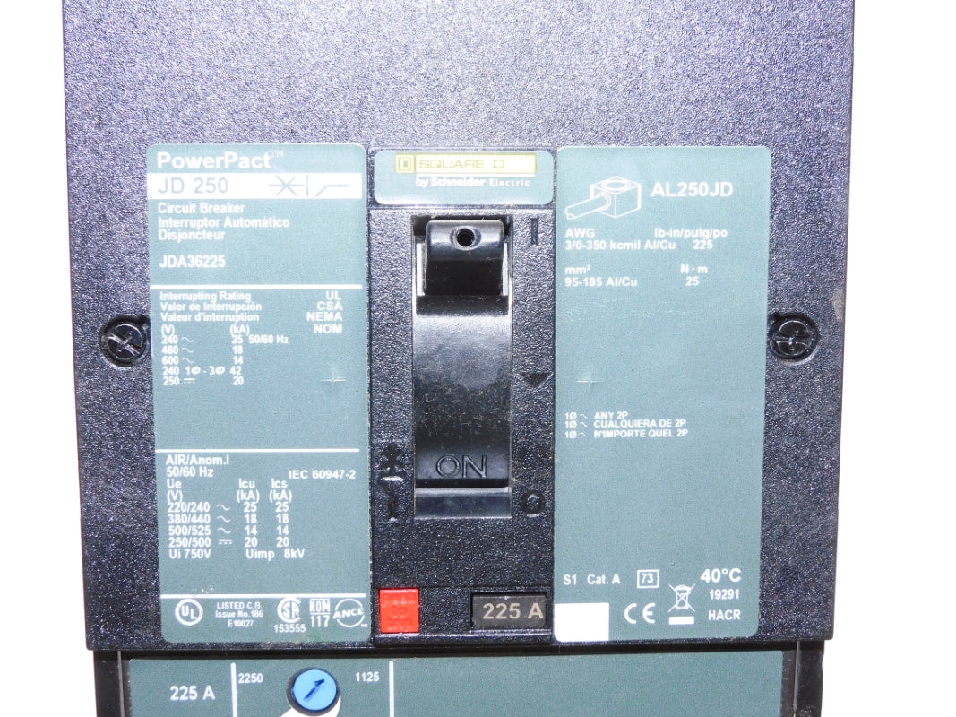 SQUARE D JDA36225 600V 225A NSNP