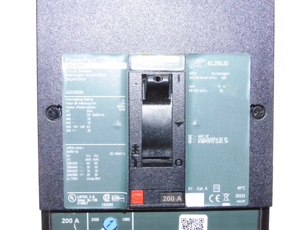 SQUARE D JGA36200 600V 200A NSNP