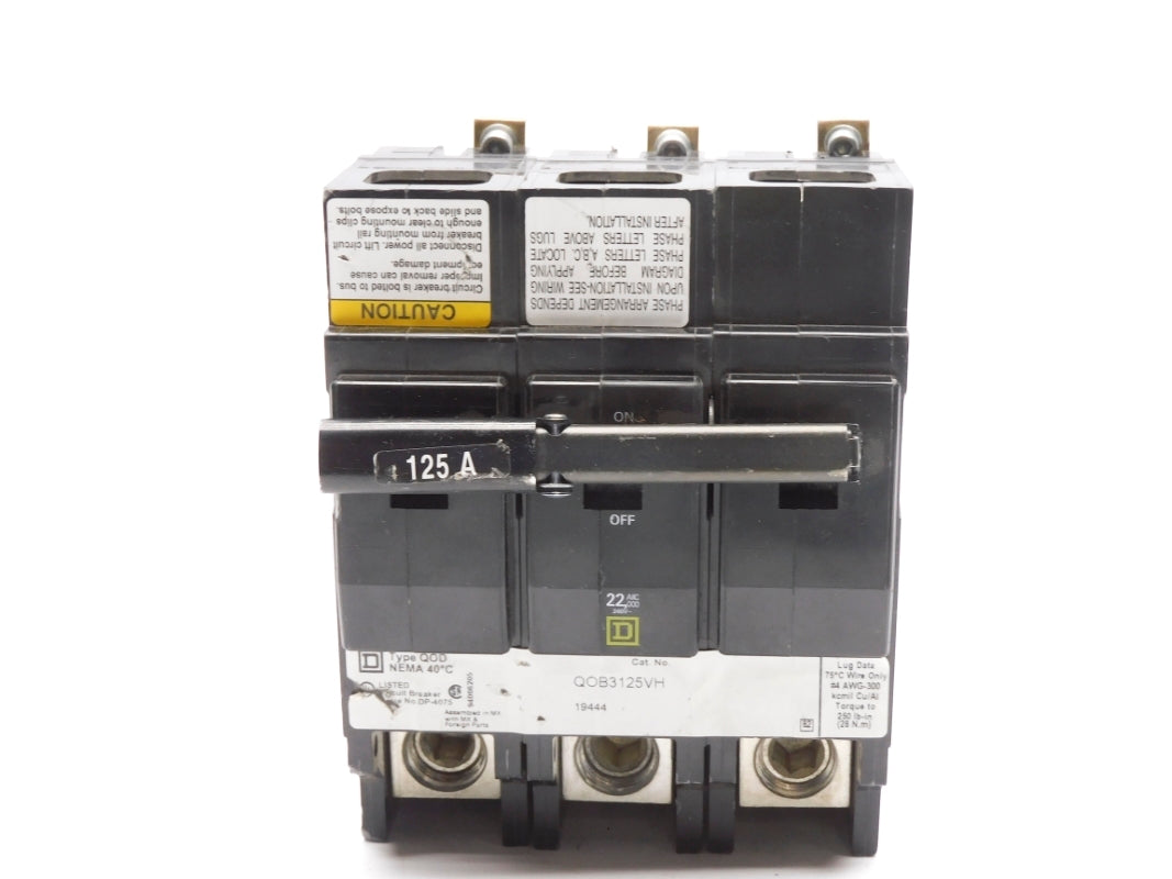SQUARE D QOB3125VH 240V 125A (AS PICTURED) NSNP