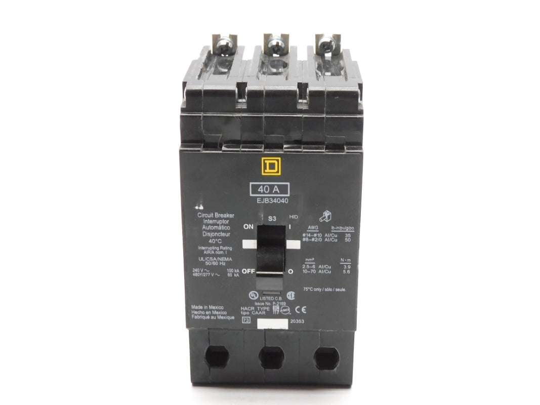SQUARE D EJB34040 480/277V 40A NSNP