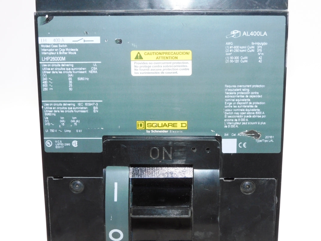 SQUARE D LHP26000M 400A 600V UNMP