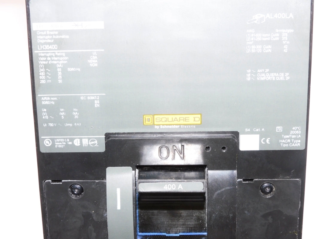 SQUARE D LH36400 600V 400A NUPI